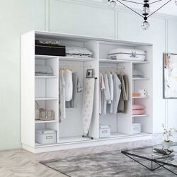 Dulap-cupe Mobildor Fox cu elemente din oglinda 290x220x60 (White) Thumb