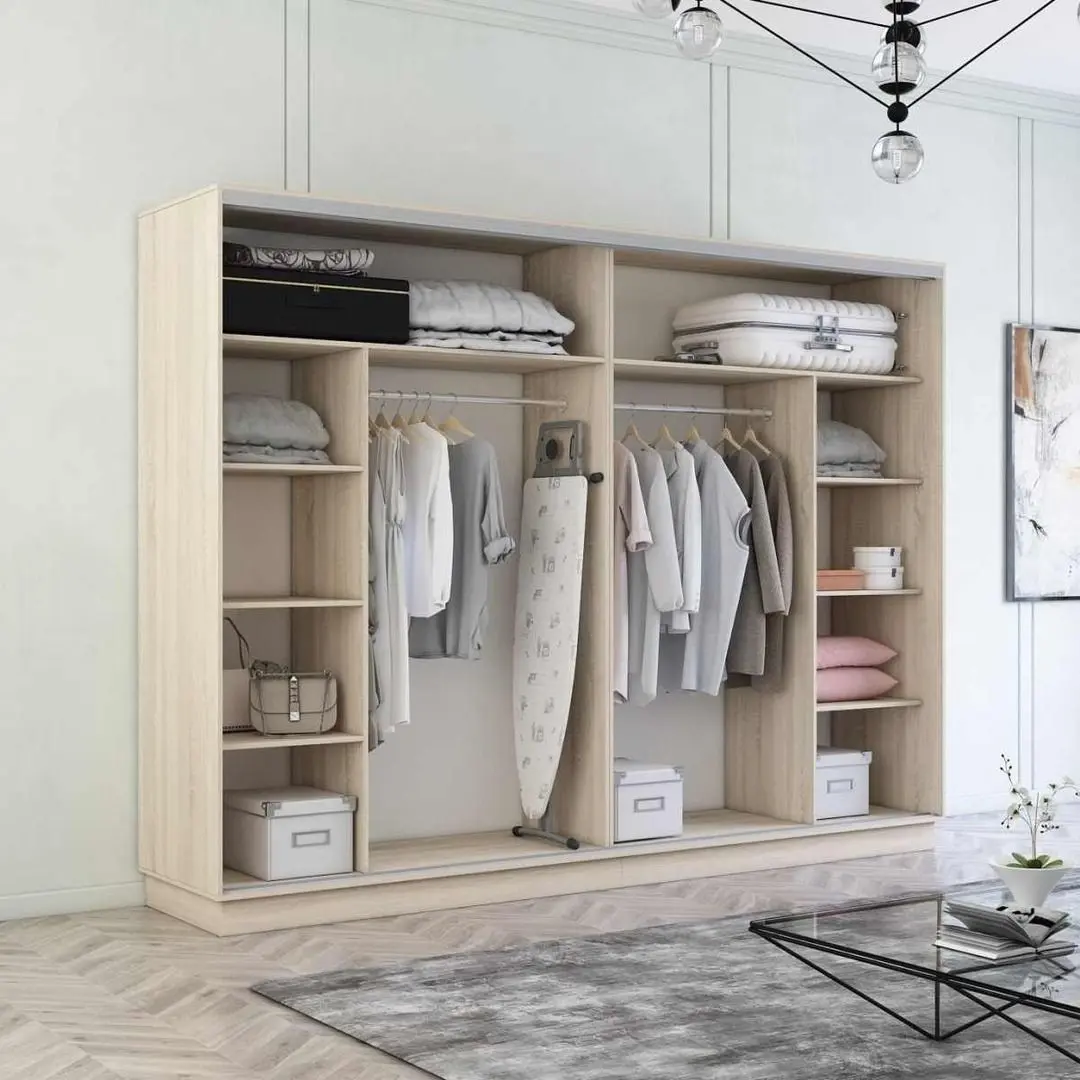 Dulap-cupe Mobildor Fox cu elemente din oglinda 300x220x60 (Sonoma Oak)