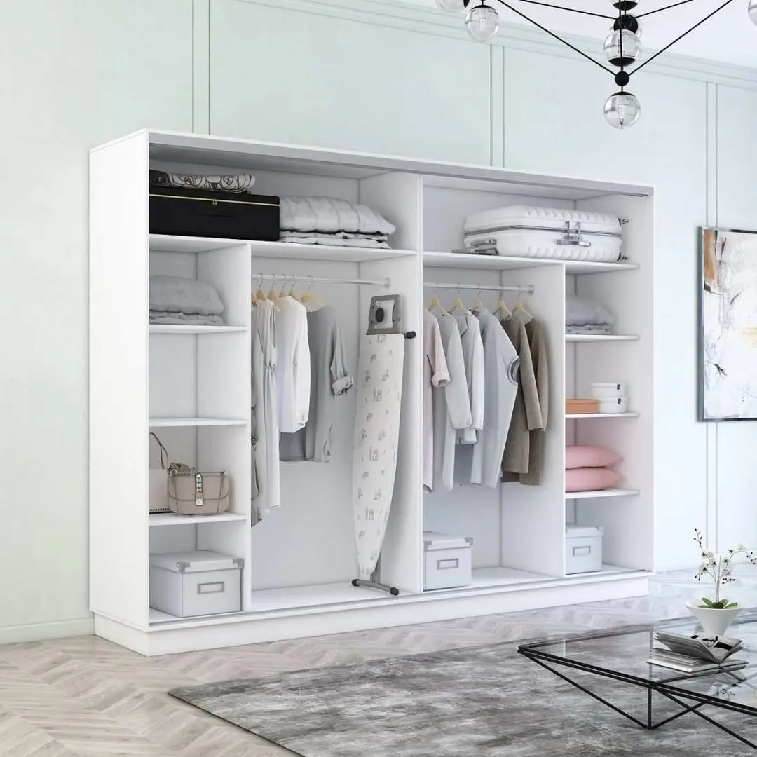 Dulap-cupe Mobildor Fox cu elemente din oglinda 310x200x60 (White)