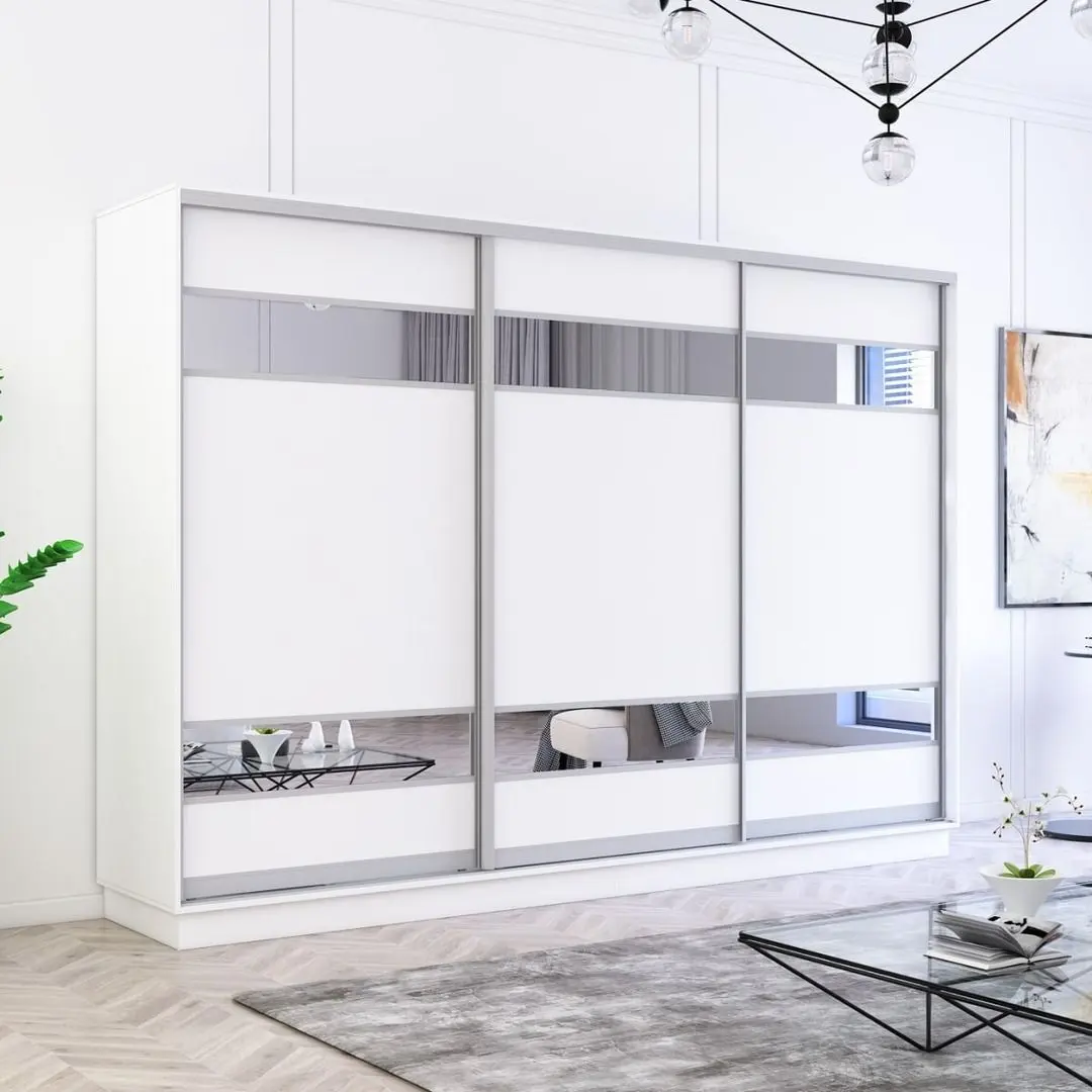 Dulap-cupe Mobildor Fox cu elemente din oglinda 330x200x60 (White)