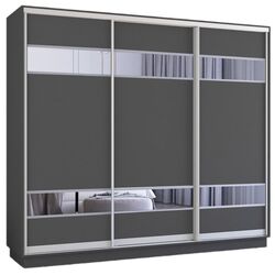 Dulap-cupe Mobildor Fox cu elemente din oglinda 340x220x60 (Anthracite) Thumb