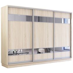 Dulap-cupe Mobildor Fox cu elemente din oglinda 360x220x60 (Sonoma Oak) Thumb