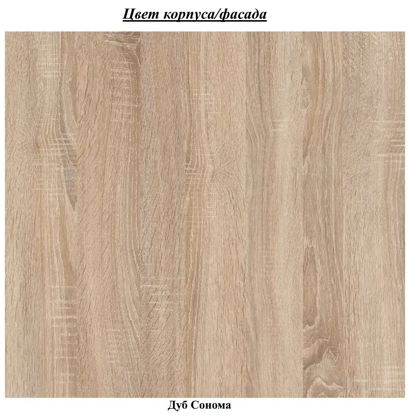 Шкаф-купе Modern Braun Top 3 179x210x60 1 зеркало/2 ДСП (Sonoma Oak)