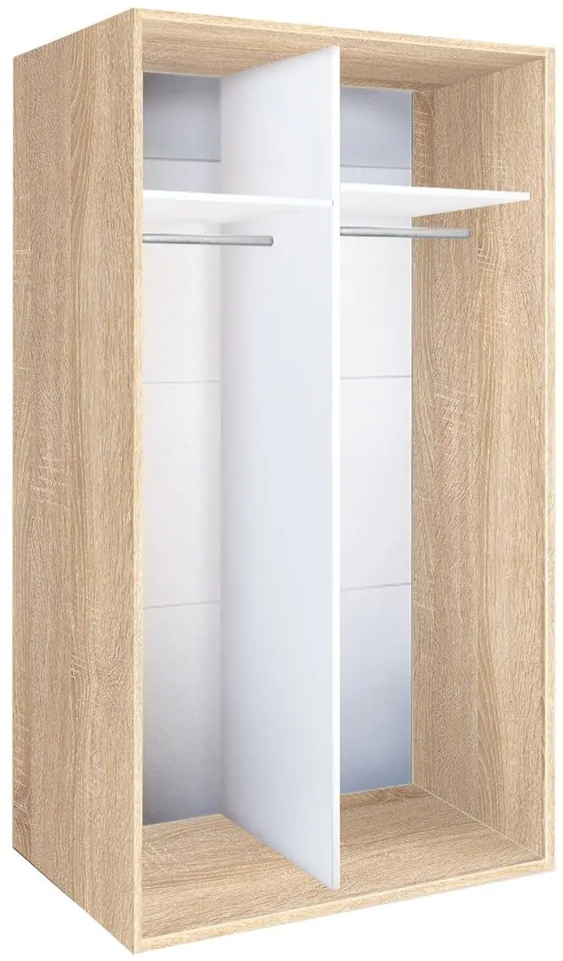 Dulap-cupe Modern Braun Top 2 120x210x60 2 oglinzi (Sonoma Oak)