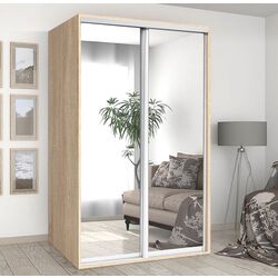 Dulap-cupe Modern Braun Top 2 120x210x60 2 oglinzi (Sonoma Oak)