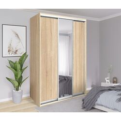Dulap-cupe Modern Braun Top 3 149x210x60 1 oglinda/2 PAL (Sonoma Oak)