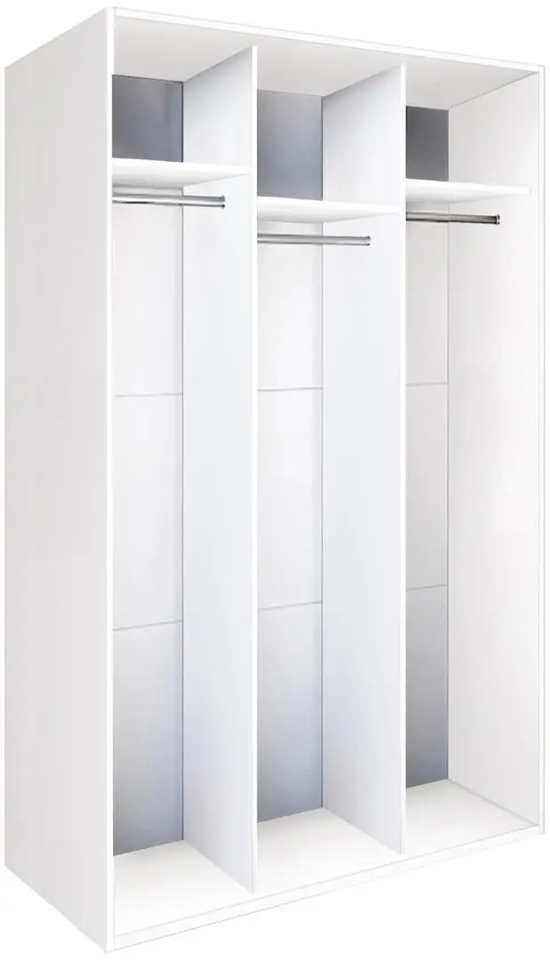 Dulap-cupe Modern Braun Top 3 149x210x60 1 oglinda/2 PAL (White)