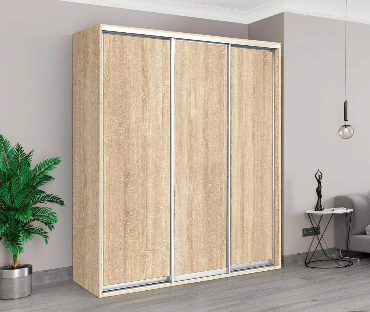 Dulap-cupe Modern Braun Top 3 179x210x60 3 PAL (Sonoma Oak)