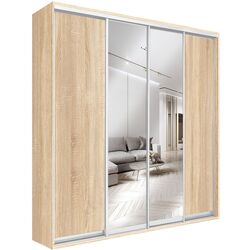 Шкаф-купе Modern Braun Top 4 238x210x60 2 зеркала/2 ДСП (Sonoma Oak) Thumb