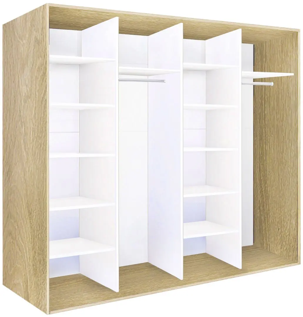 Шкаф-купе Modern Braun Top 4 238x210x60 2 зеркала/2 ДСП (Sonoma Oak)