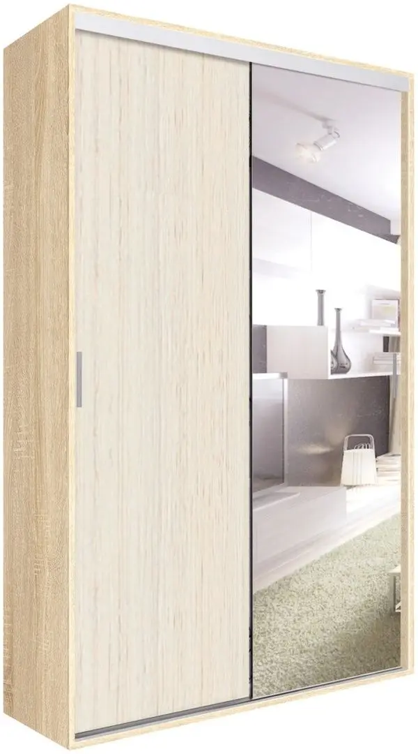 Dulap-cupe Modern Fast Top 140x240x45 1 oglinda/1 PAL (Sonoma Oak/Chamonix Light)