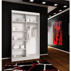 Dulap-cupe Prime Furniture Amo 100x200x62 (Ash Dark/Black/Silver) Thumb