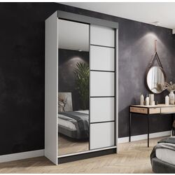 Dulap-cupe Prime Furniture Amo 100x200x62 (White/Black)