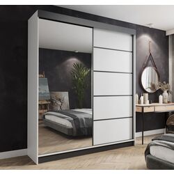 Dulap-cupe Prime Furniture Amo 150x200x62 (White/Black)