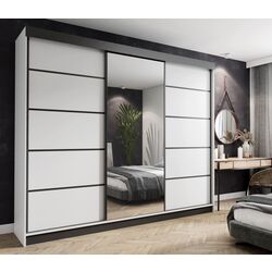 Dulap-cupe Prime Furniture Amo 250x200x62 (White/Black)