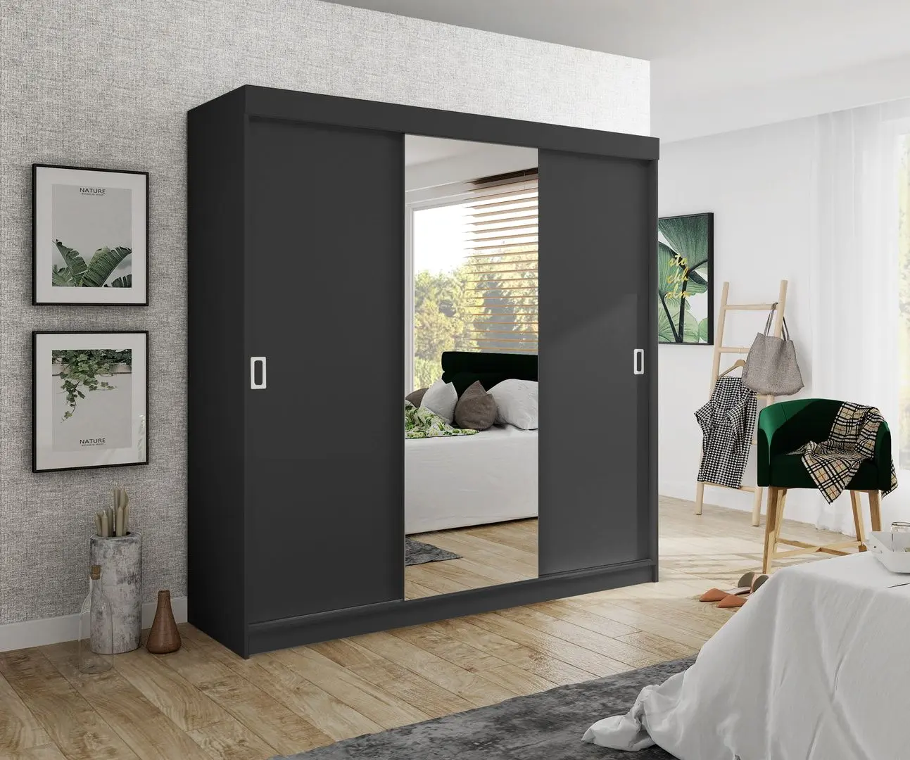 Шкаф-купе Prime Furniture Bill 1 200x205x59 (Graphite)