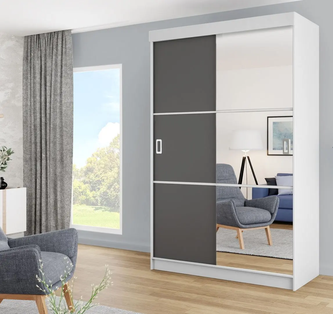 Dulap-cupe Prime Furniture Bill 3 138x205x59 (White/Graphite)