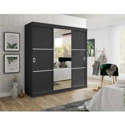 Шкаф-купе Prime Furniture Bill 3 200x205x59 (Graphite)