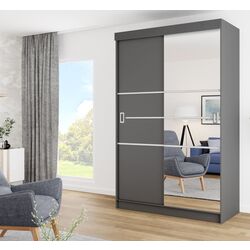 Шкаф-купе Prime Furniture Bill 4 138x205x59 (Graphite)