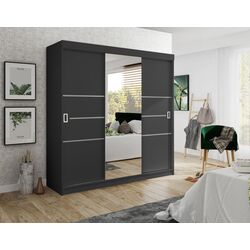 Шкаф-купе Prime Furniture Bill 4 200x205x59 (Graphite)