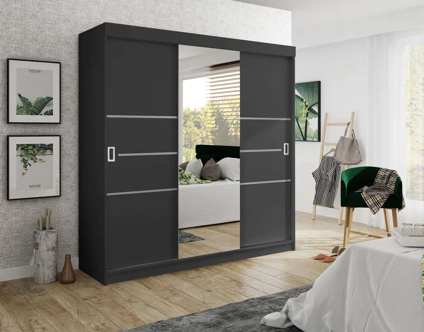 Dulap-cupe Prime Furniture Bill 4 200x205x59 (Graphite)