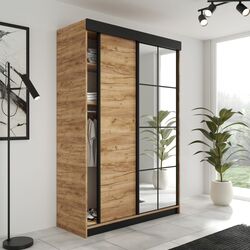 Dulap-cupe Prime Furniture Lamaro 167x205x59 (Craft Oak Golden/Black)