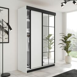 Dulap-cupe Prime Furniture Lamaro 167x205x59 (White/Black)