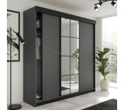 Dulap-cupe Prime Furniture Lamaro 200x205x59 (Graphite/Black)