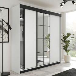 Dulap-cupe Prime Furniture Lamaro 250x205x59 (White/Black)