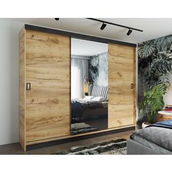 Dulap-cupe Prime Furniture Retro 1 200x205x59 (Craft Oak Golden/Black)