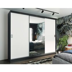 Dulap-cupe Prime Furniture Retro 1 200x205x59 (Graphite/White/Black)