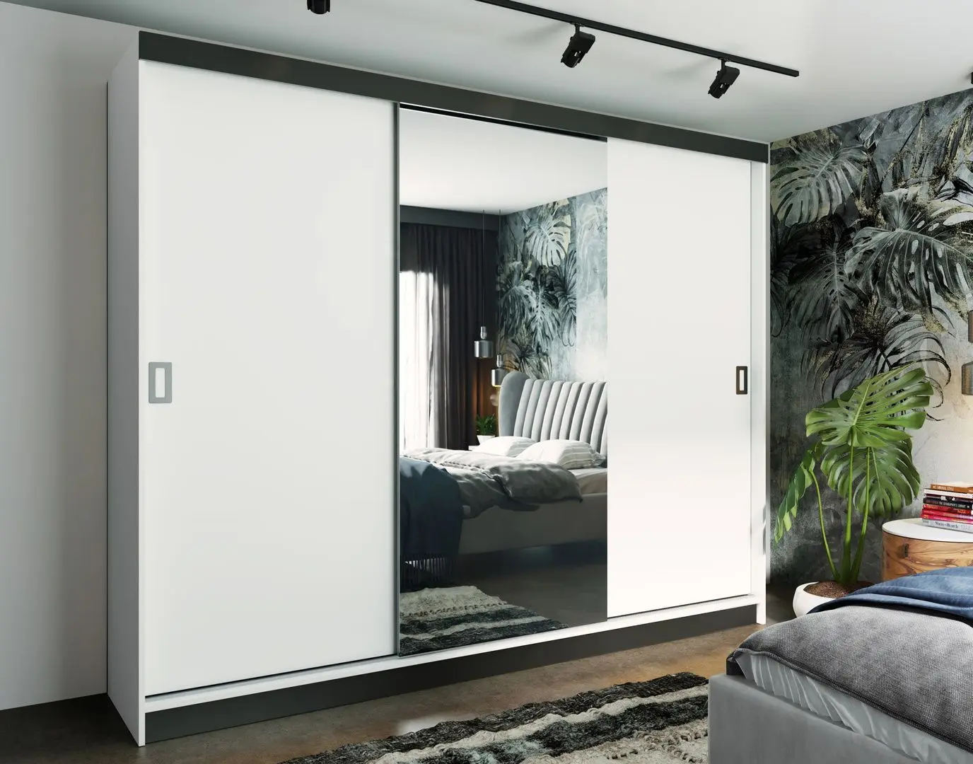 Dulap-cupe Prime Furniture Retro 1 200x205x59 (White/Black)