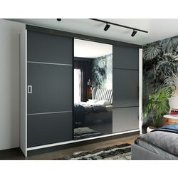 Dulap-cupe Prime Furniture Retro 3 200x205x59 (White/Graphite/Black)