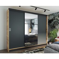 Dulap-cupe Prime Furniture Retro 5 200x205x59 (Craft Oak Golden/Graphite/Black)