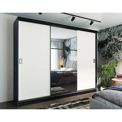 Dulap-cupe Prime Furniture Retro 5 200x205x59 (Graphite/White/Black)