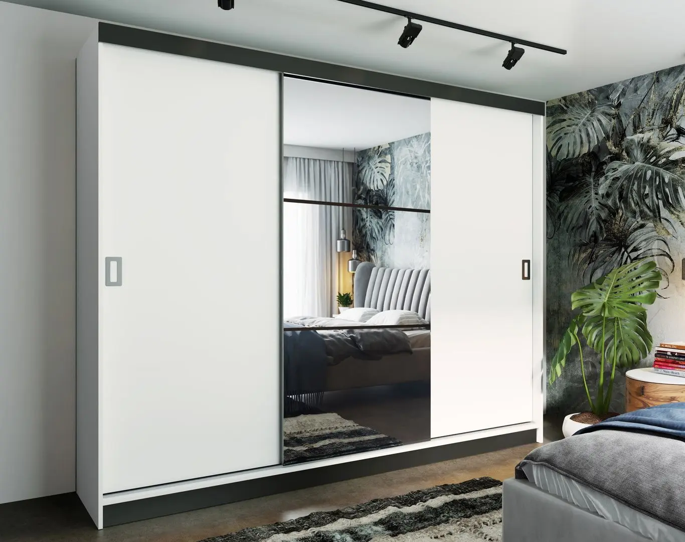 Dulap-cupe Prime Furniture Retro 5 200x205x59 (White/Black)