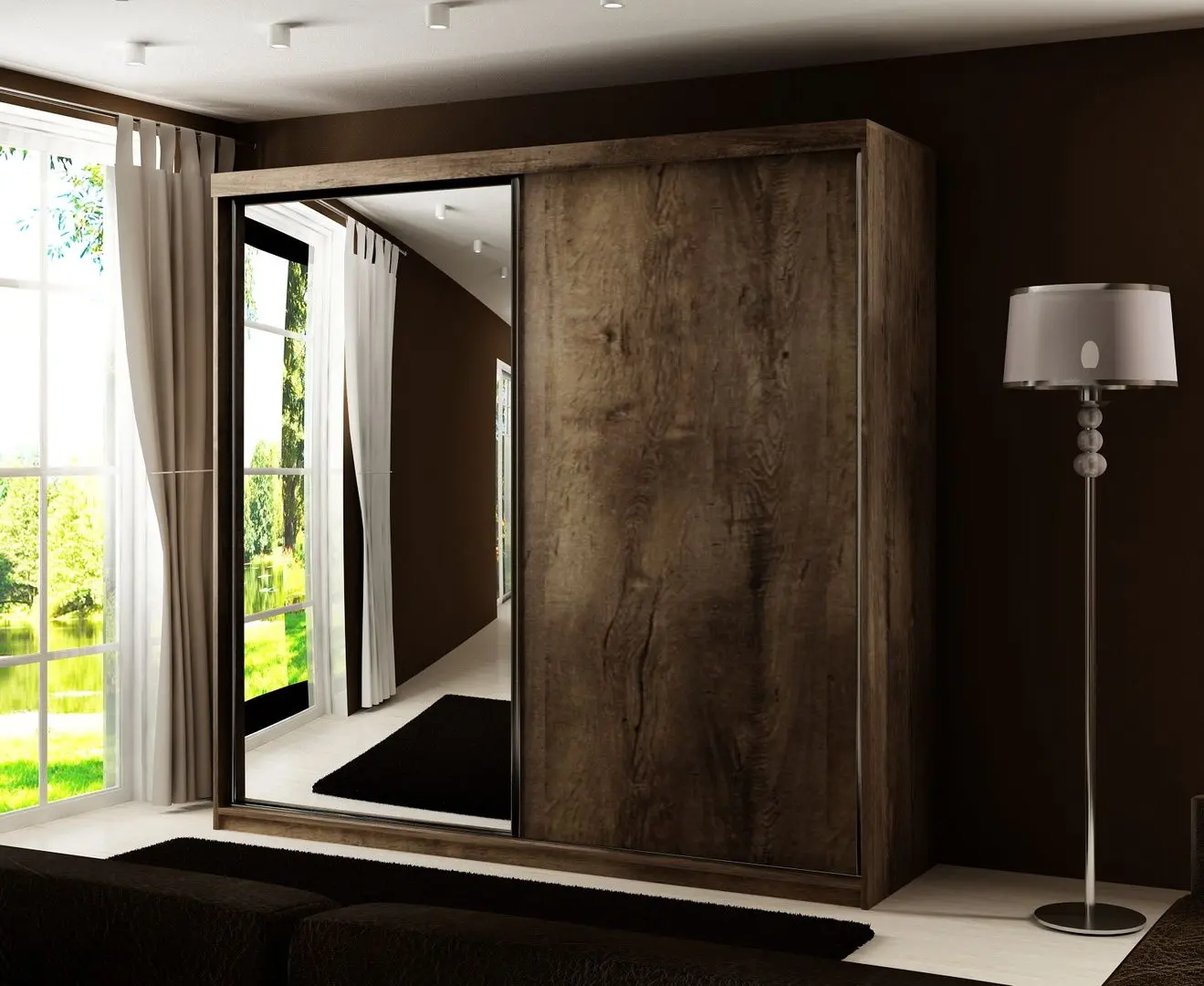 Шкаф-купе Prime Furniture Top 23 200 (Ash Dark)