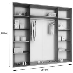 Шкаф-купе Prime Furniture Top 23 Plus 250 (Ash Dark) Thumb