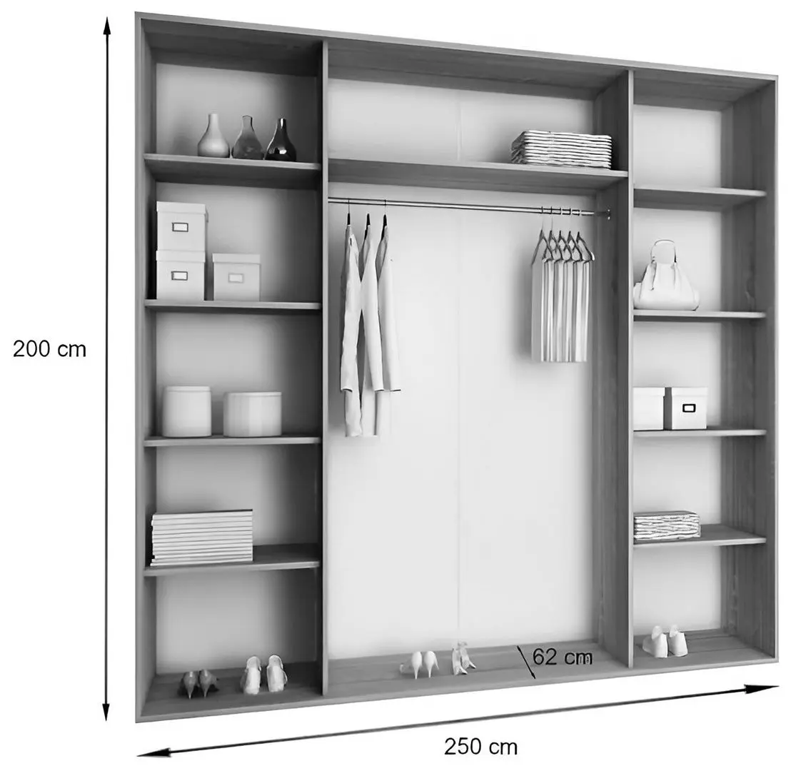 Dulap-cupe Prime Furniture Top 24 250 (Ash Dark)