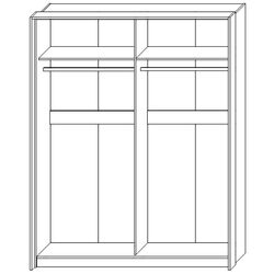 Шкаф-купе Sokme Милана 1800 (Дуб Крафт Белый/Дуб Крафт Серый) Thumb