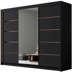 Dulap-cupe Space Meble Amber VI 250x215x58 (Black Matte) Thumb