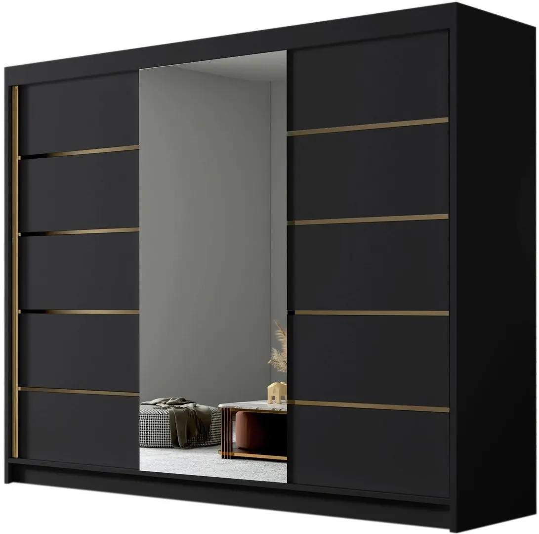 Dulap-cupe Space Meble Amber VI 250x215x58 (Black Matte) - 2