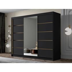 Dulap-cupe Space Meble Amber VI 250x215x58 (Black Matte)