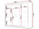 Dulap-cupe Space Meble Amber VI 250x215x58 (White Matte)