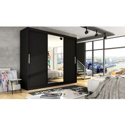 Dulap-cupe Space Meble Aston 250x215x58 (Black Matte)
