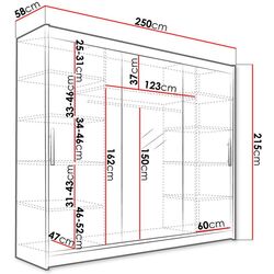 Dulap-cupe Space Meble Aston 250x215x58 (Chocolate) Thumb