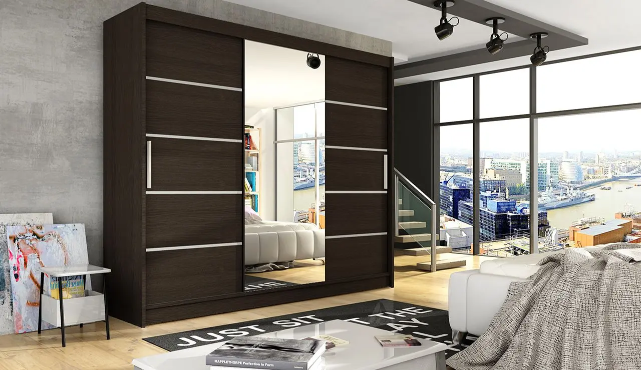Dulap-cupe Space Meble Aston VI 250x215x58 (Chocolate)
