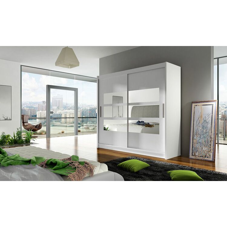 Шкаф-купе Space Meble Bega III 180x215x58 (White Matte)