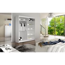 Dulap-cupe Space Meble Camino III 150x200x58 (Black Matte/White Matte) Thumb