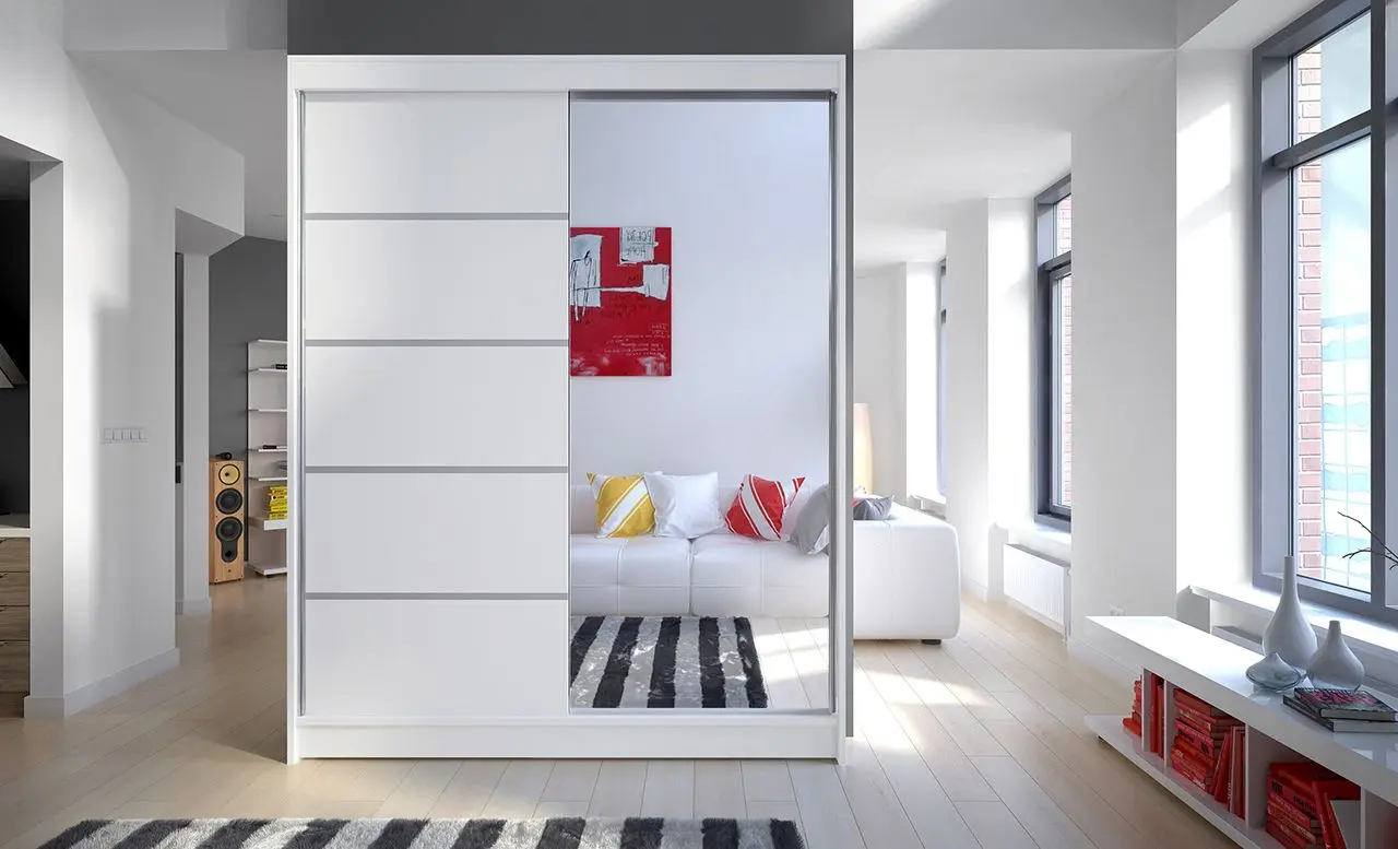 Dulap-cupe Space Meble Camino III 150x200x58 (White Matte)